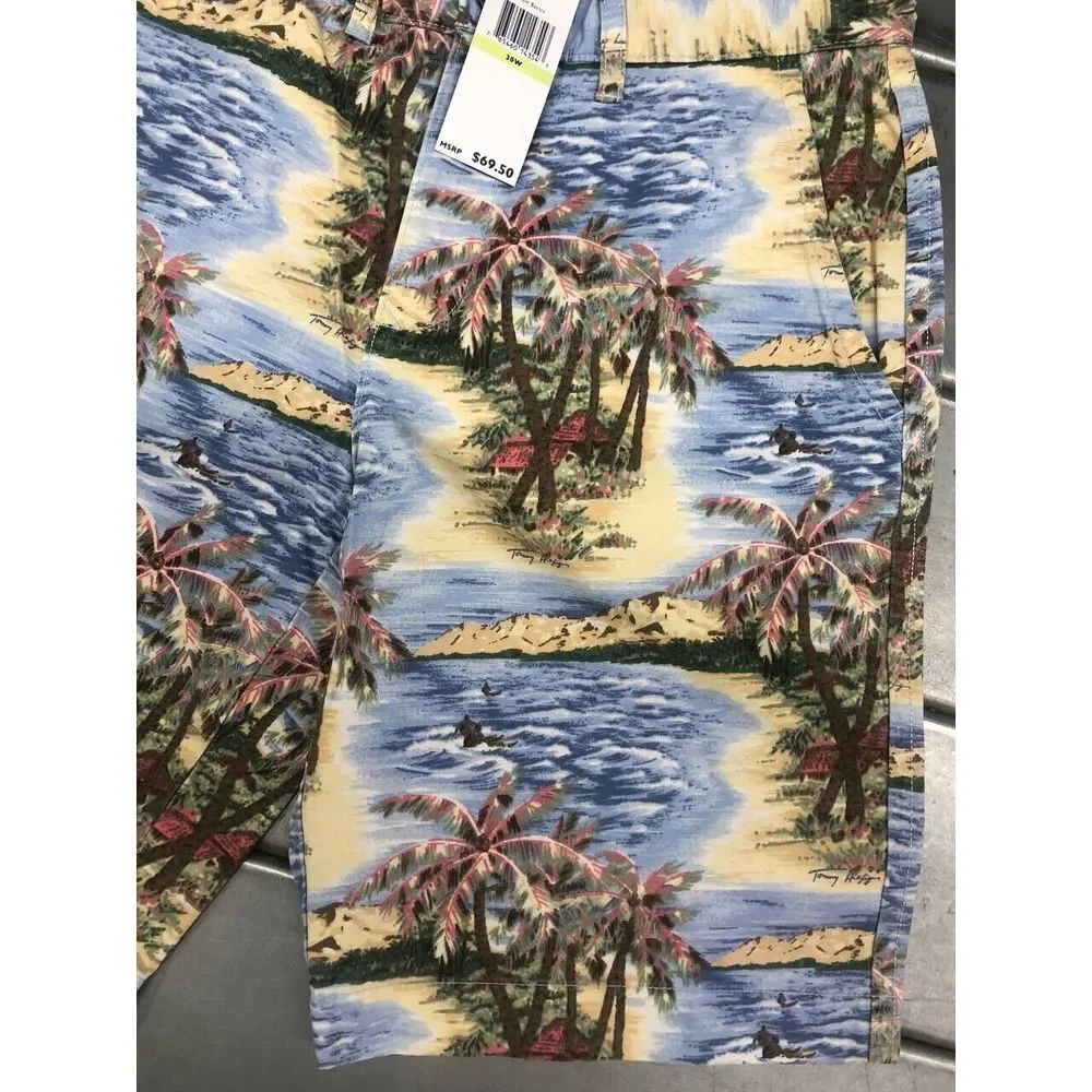 Tommy‎ Bahama Chino Shorts Mens Size 30 Palm Trees Beach AOP
